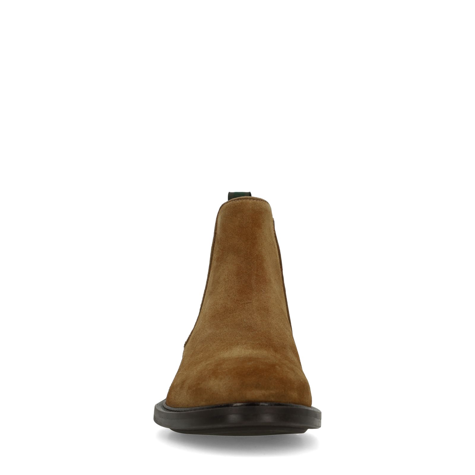 Cognacfarbene Chelsea Boots aus Veloursleder