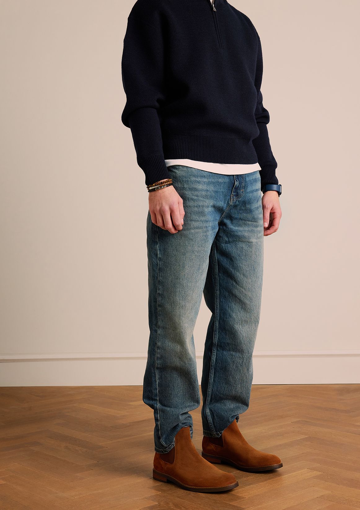 Cognac Boston suède chelsea boots
