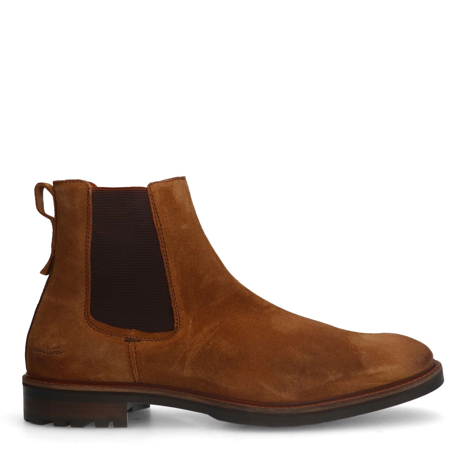 Cognac Rigi suède chelsea boots