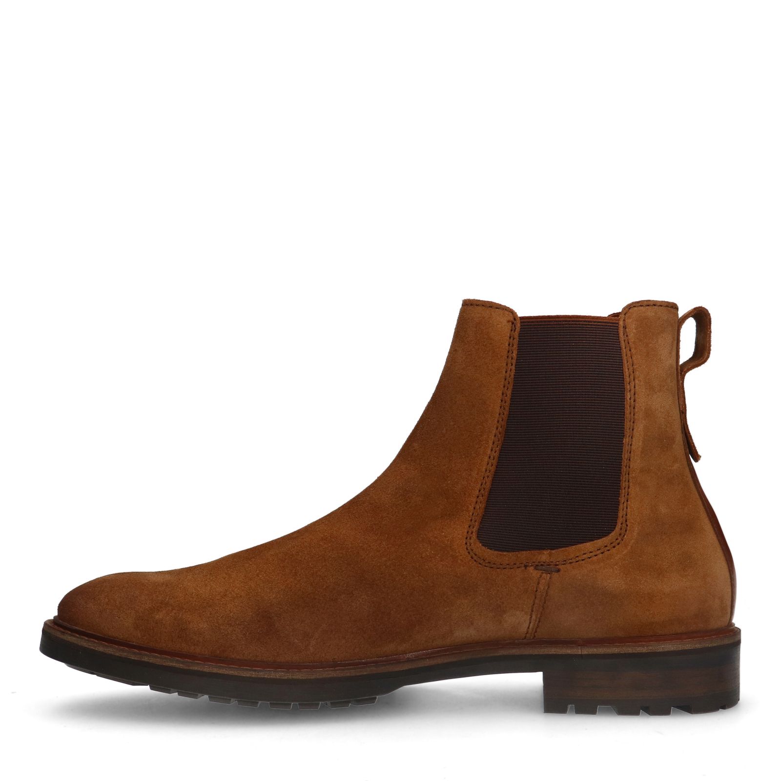 Cognac Rigi suède chelsea boots