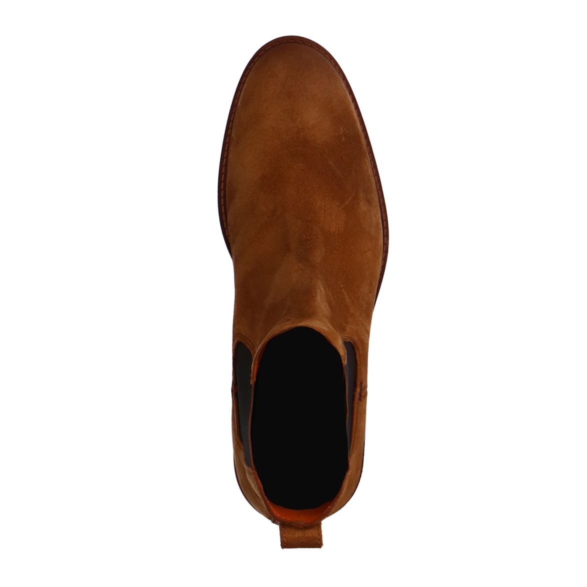Cognac Rigi suède chelsea boots
