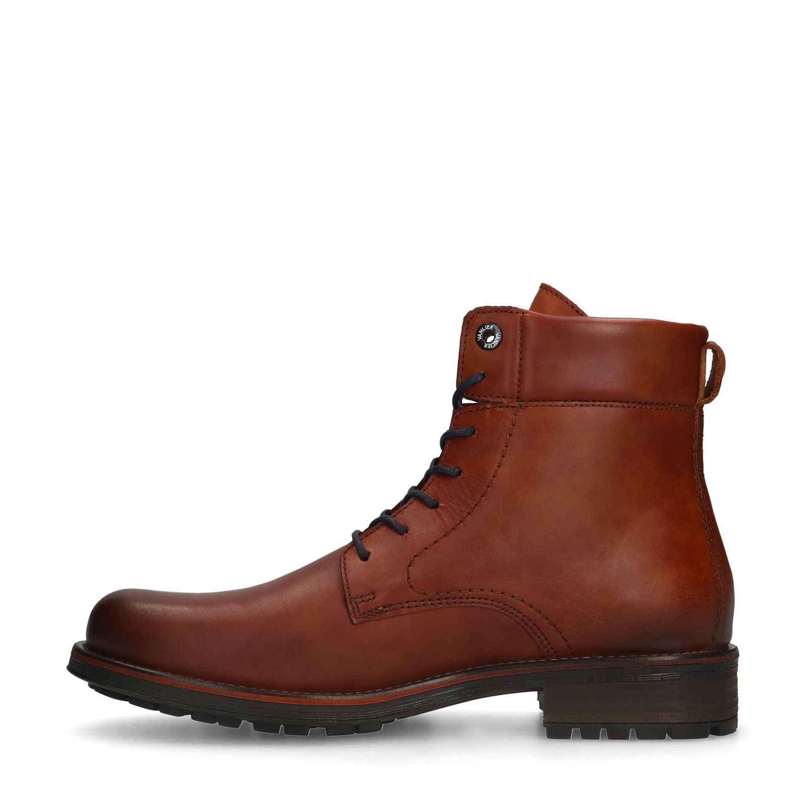 Cognac leren veterboots