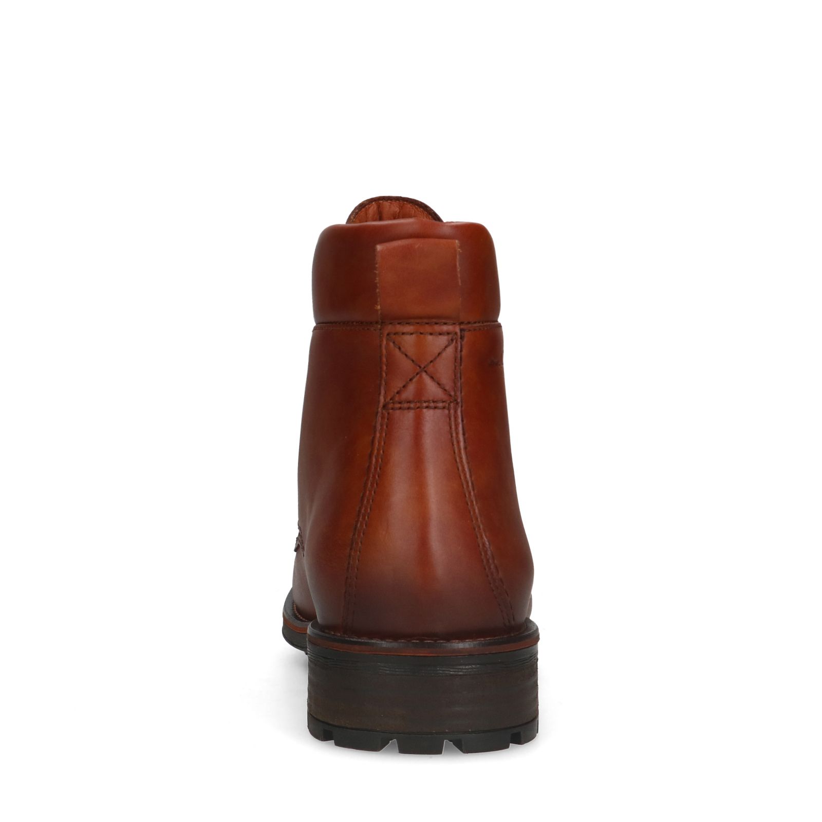 Cognac leren veterboots