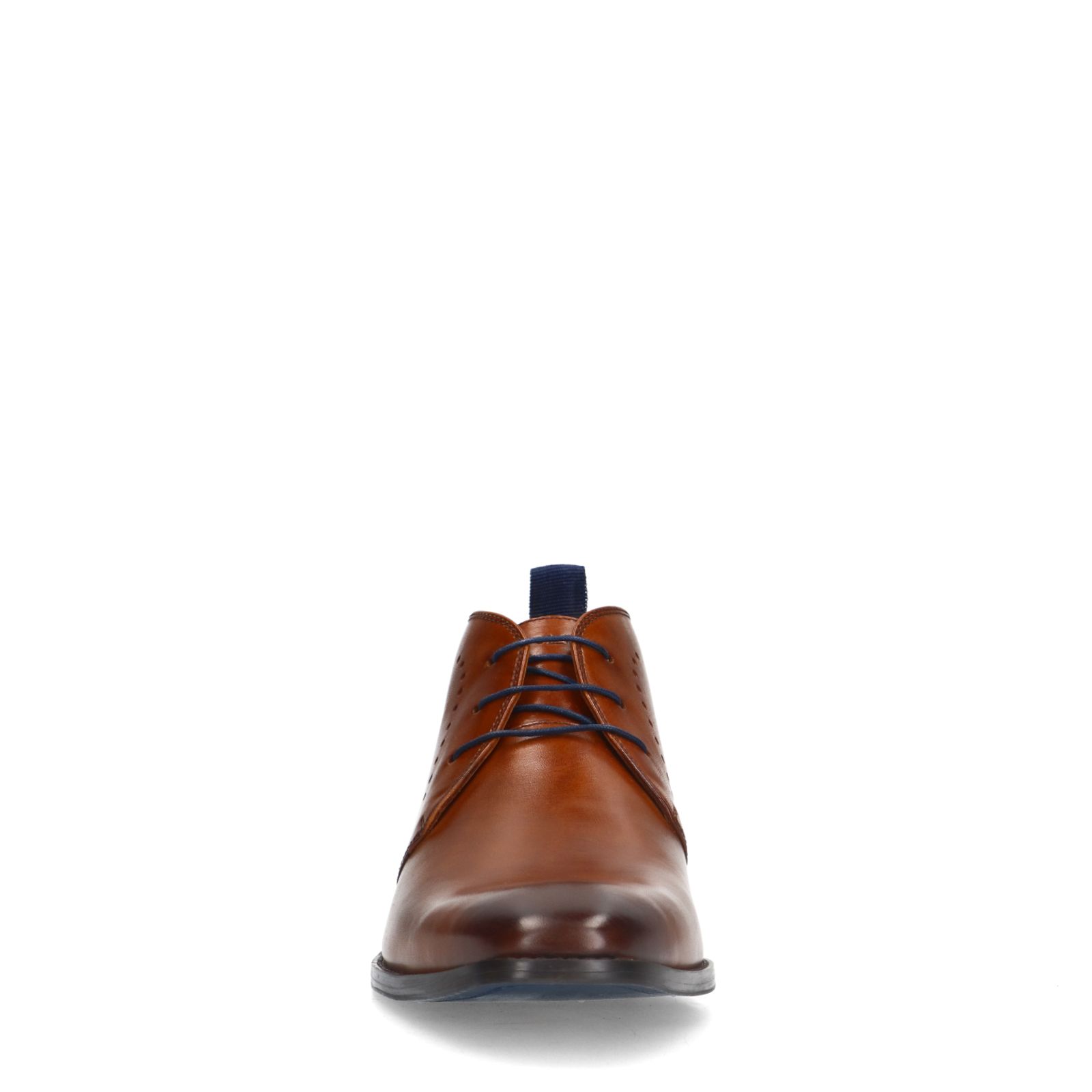 Cognac leren veterschoenen