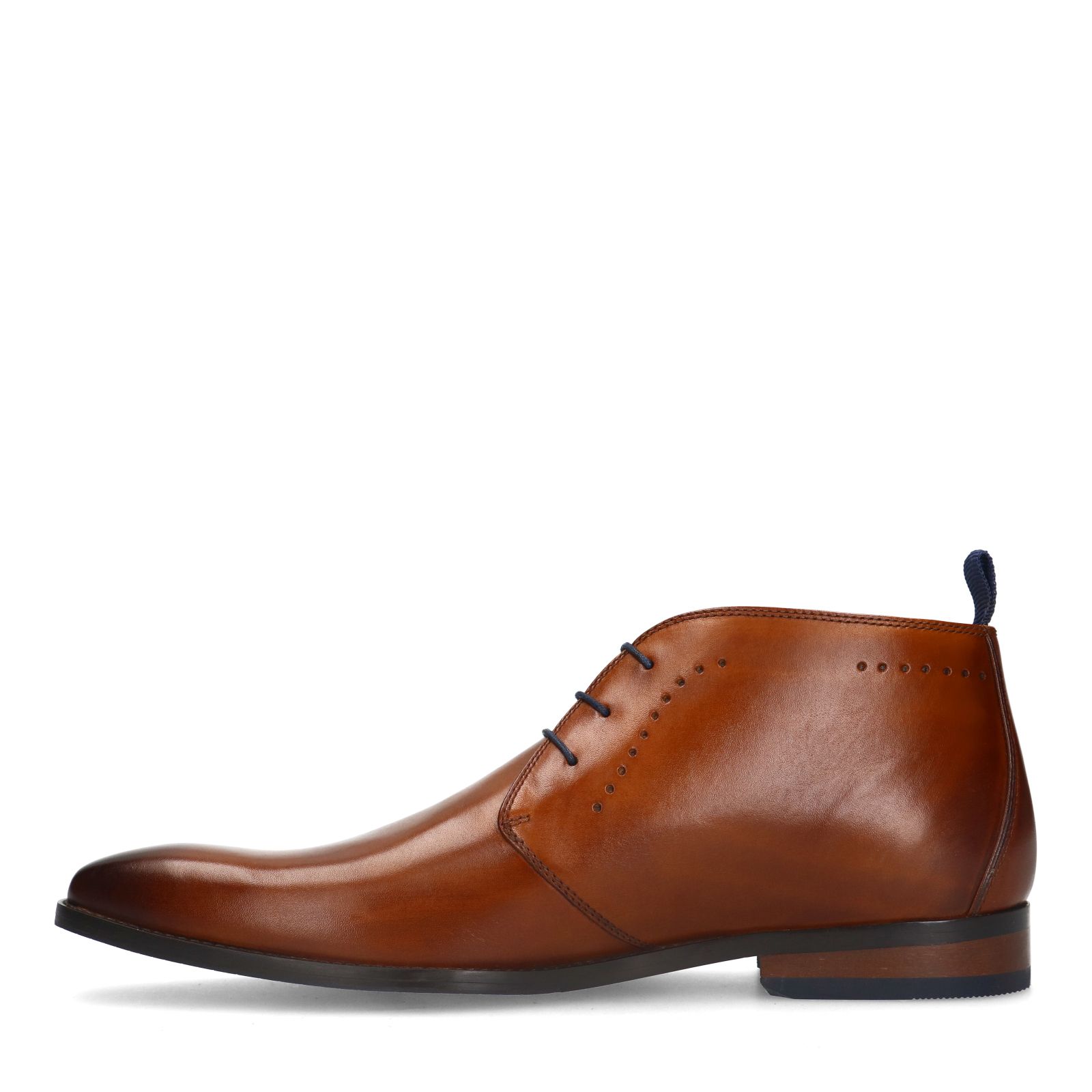 Cognac leren veterschoenen