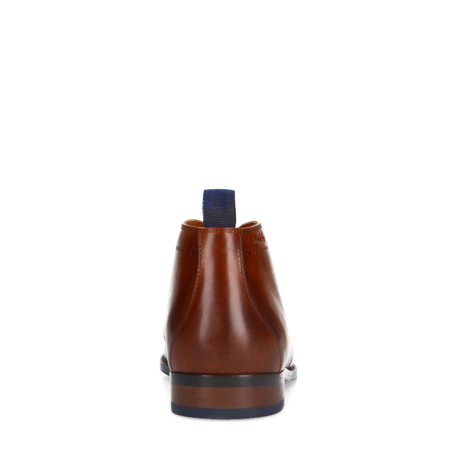 Cognac leren veterschoenen