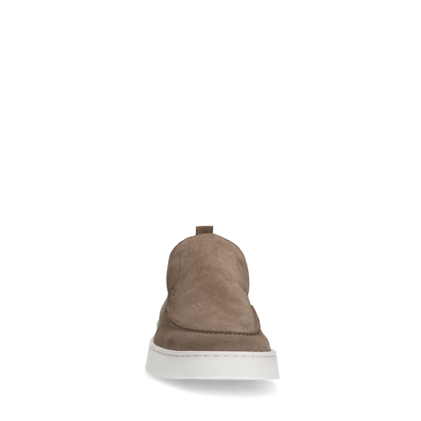 Taupefarbene Veloursleder-Boots