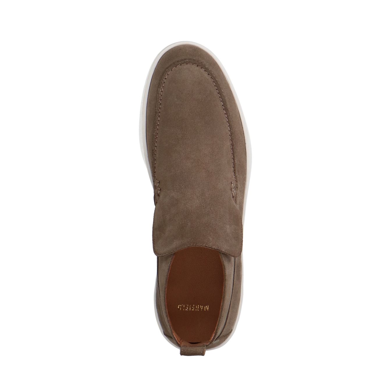 Taupefarbene Veloursleder-Boots