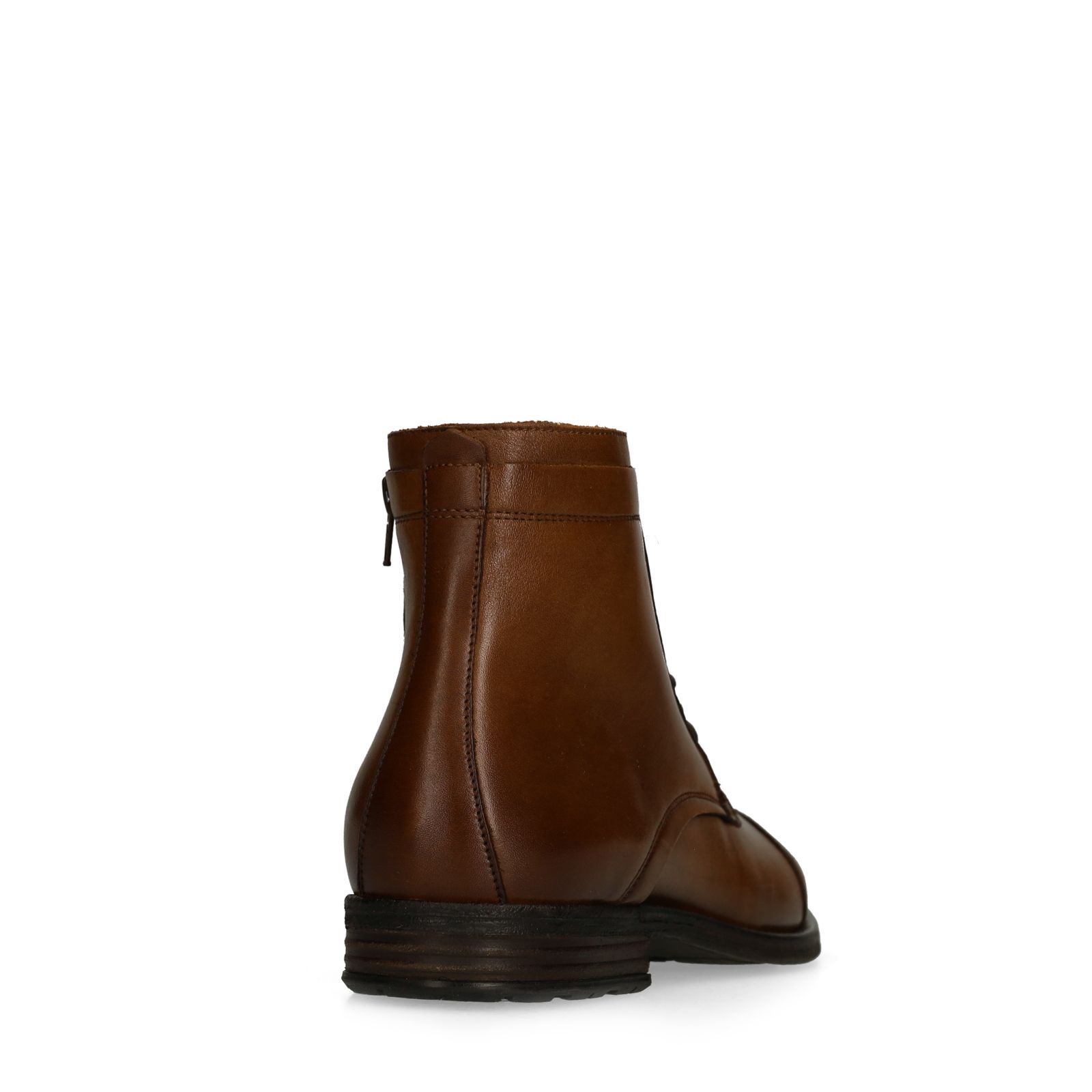 Cognacfarbene Lederschnürschuhe