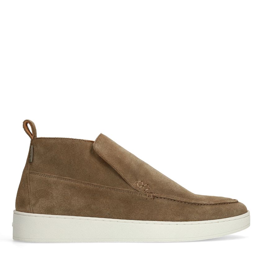 Taupe suède loafers