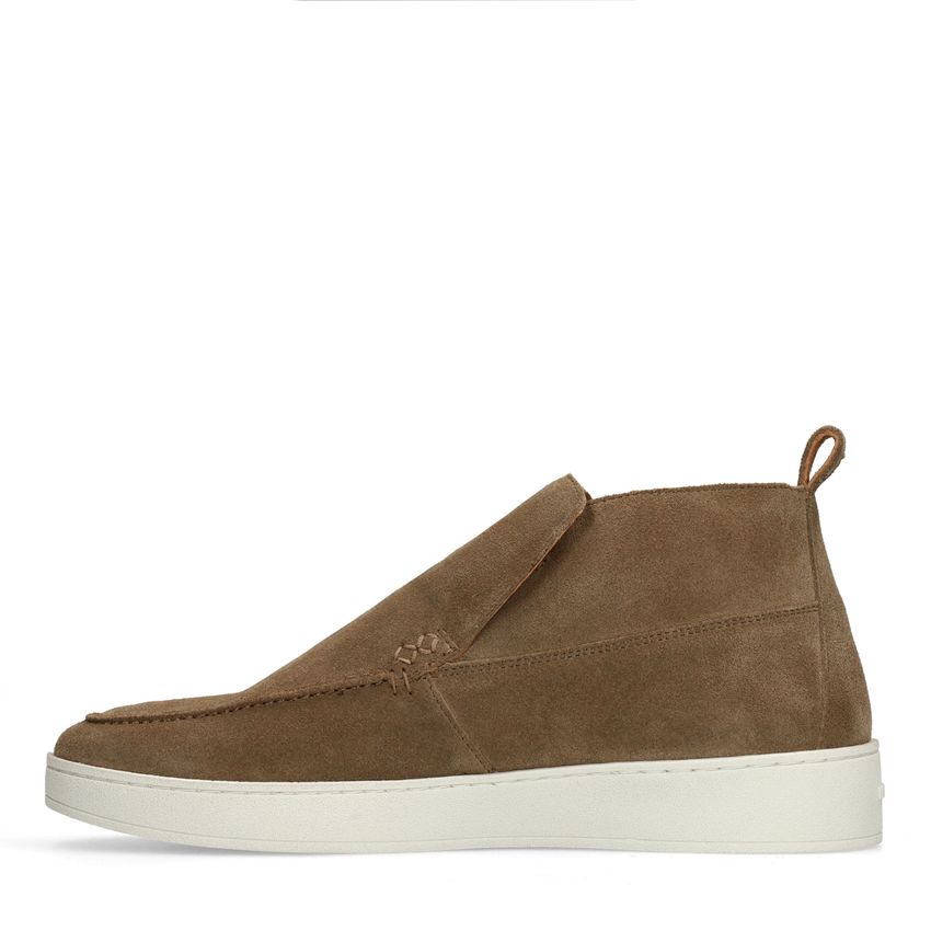 Taupe suède loafers