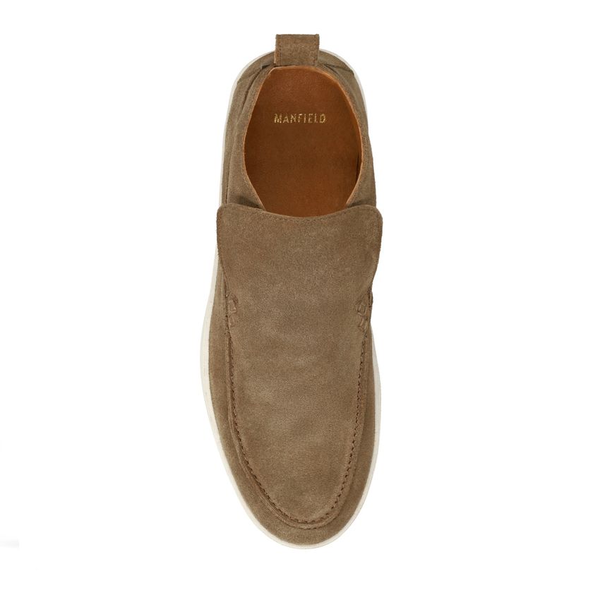 Taupe suède loafers