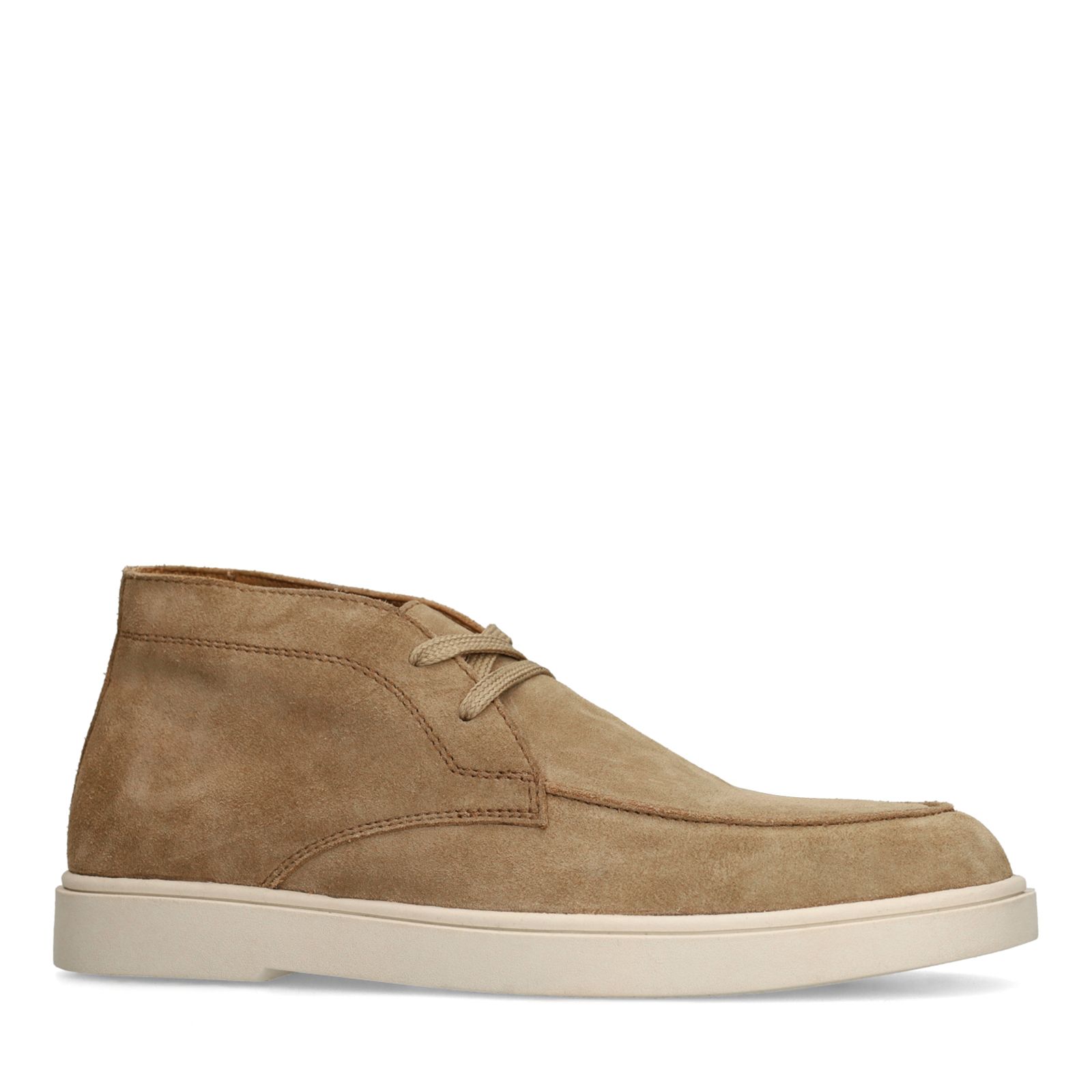 Taupe suède veterschoenen