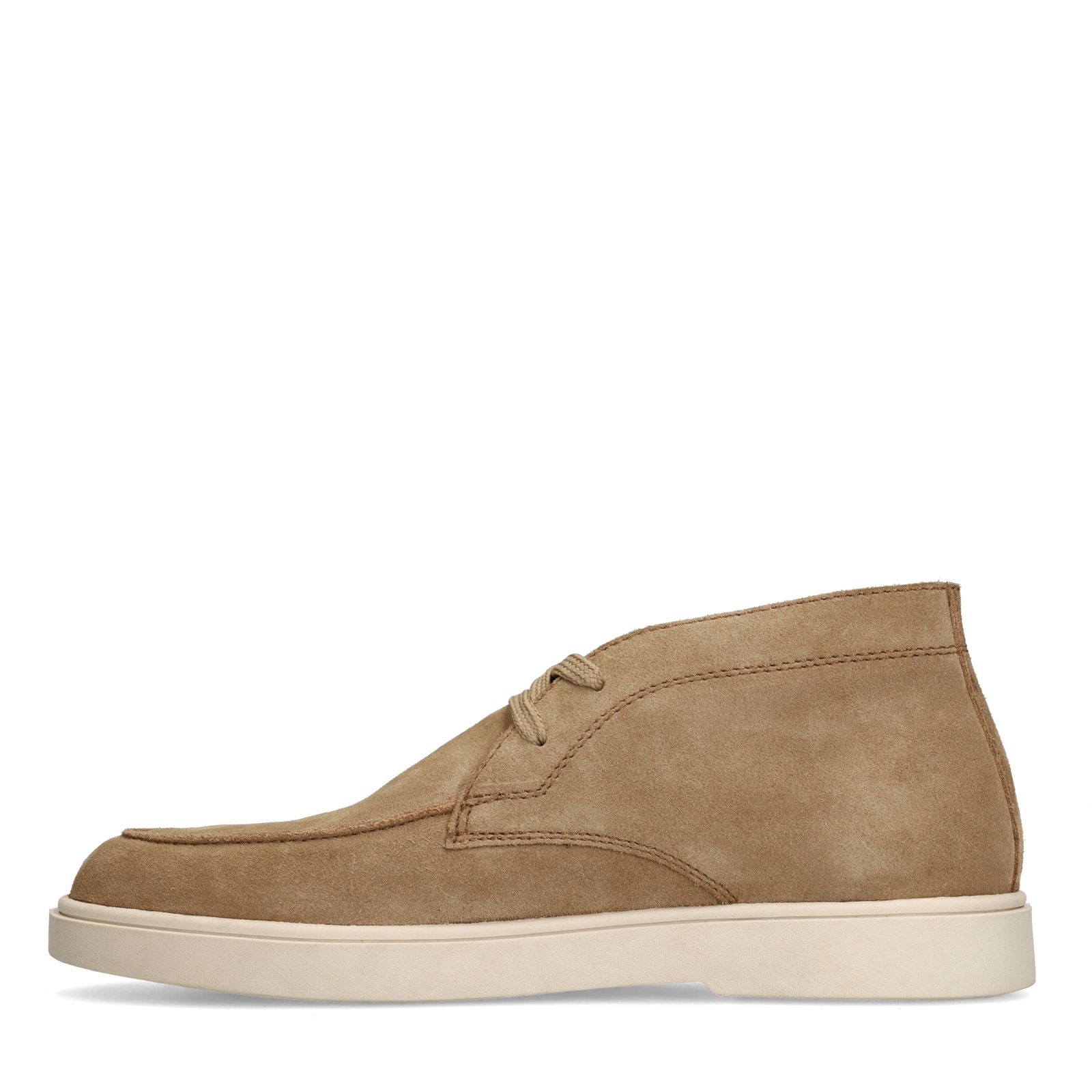 Taupe suède veterschoenen