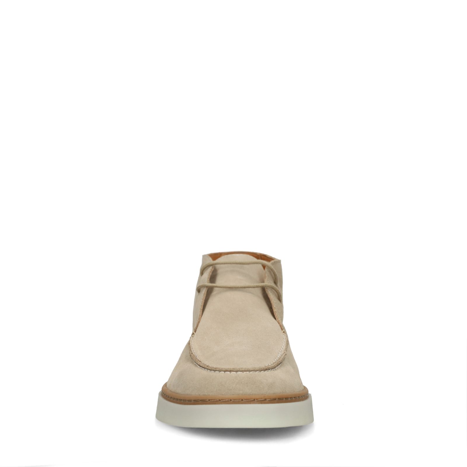 Beige suède veterschoenen