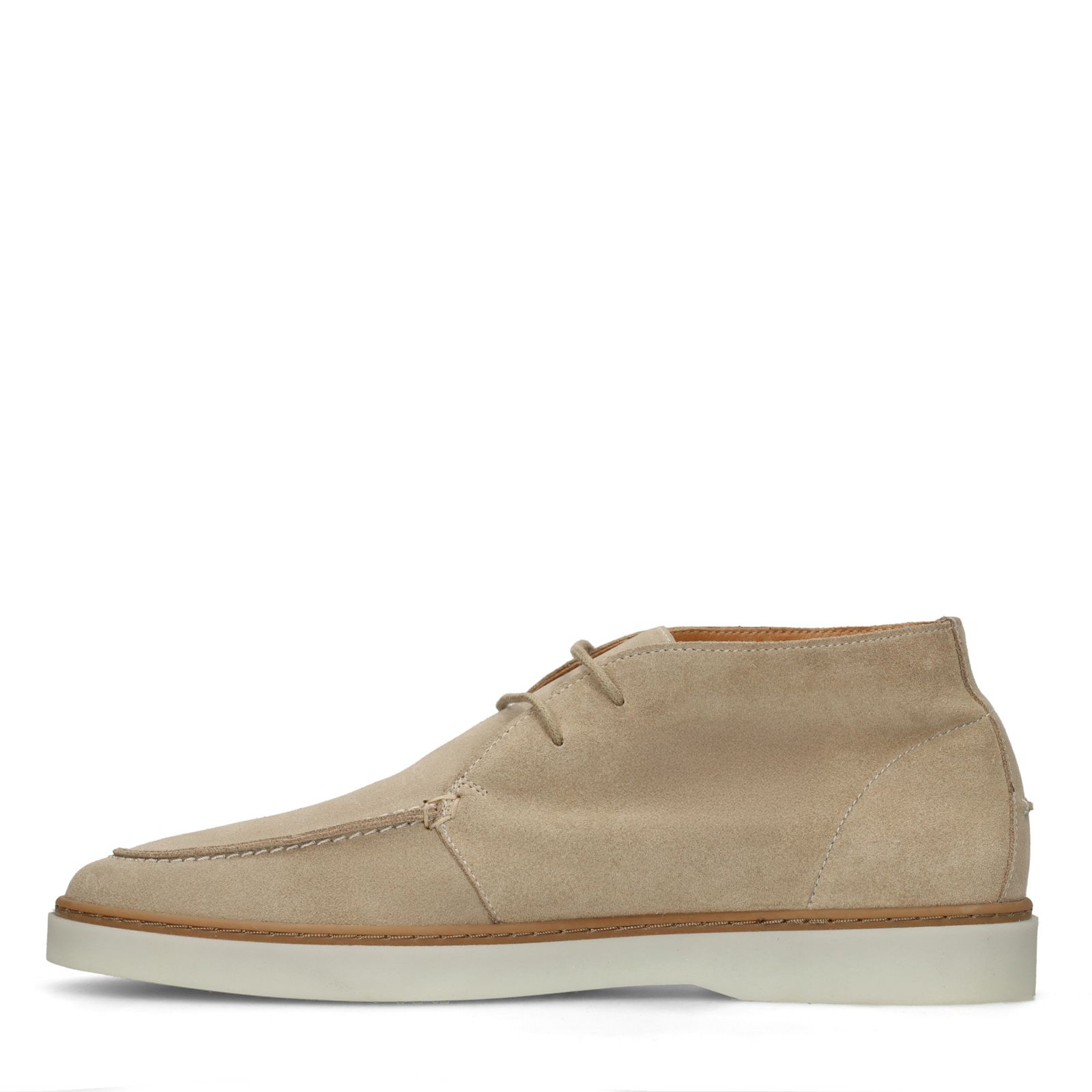 Beige suède veterschoenen