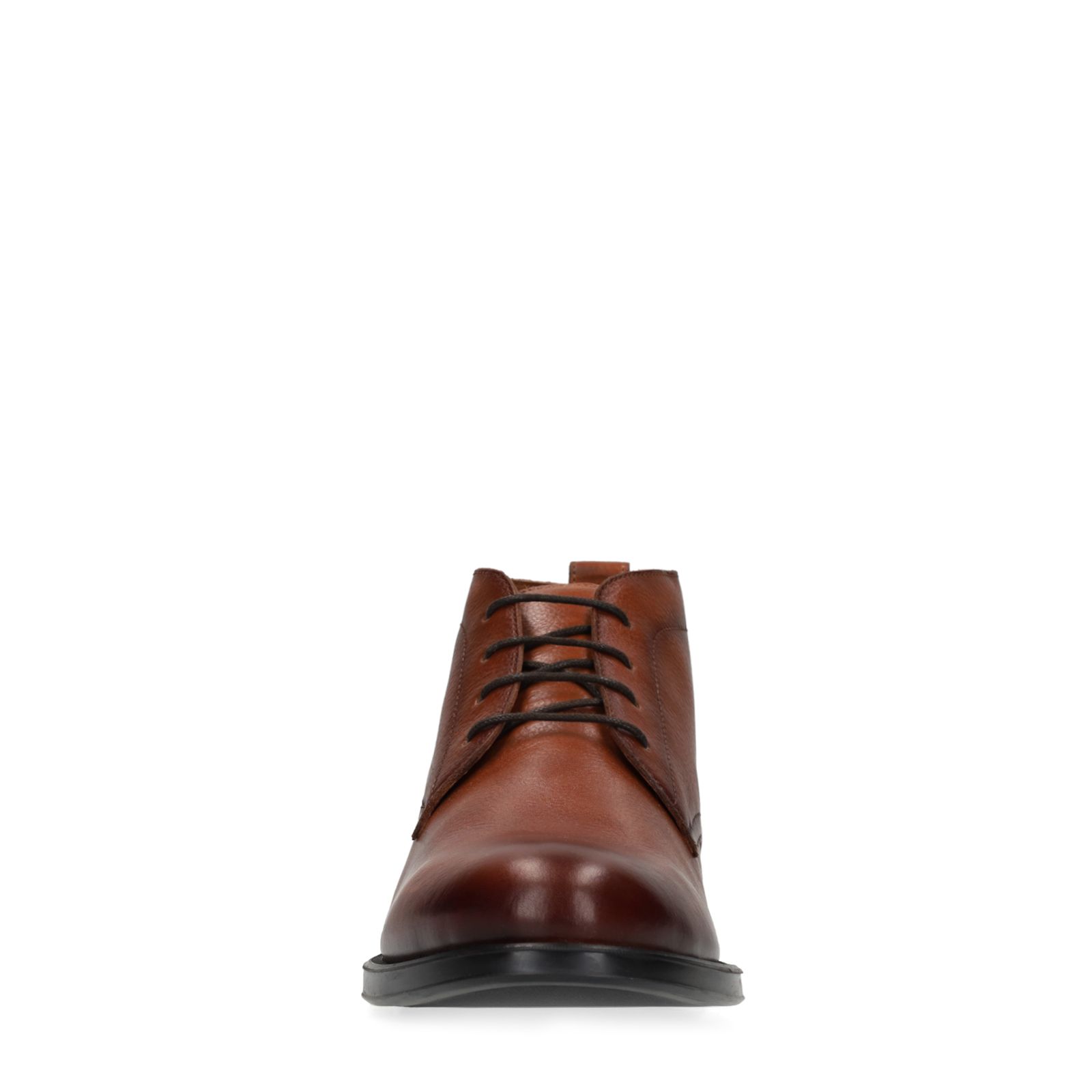 Cognac leren veterschoenen