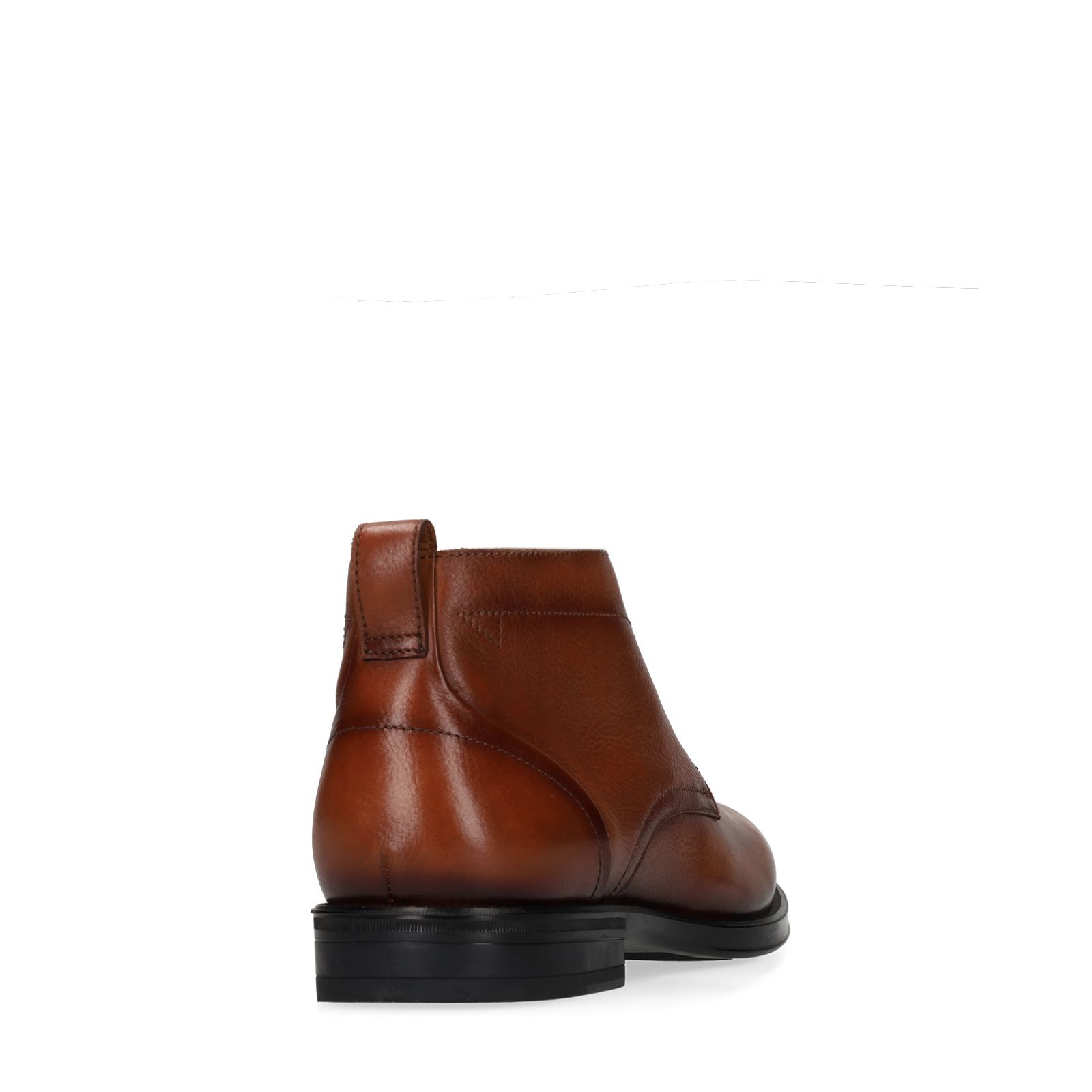 Cognac leren veterschoenen