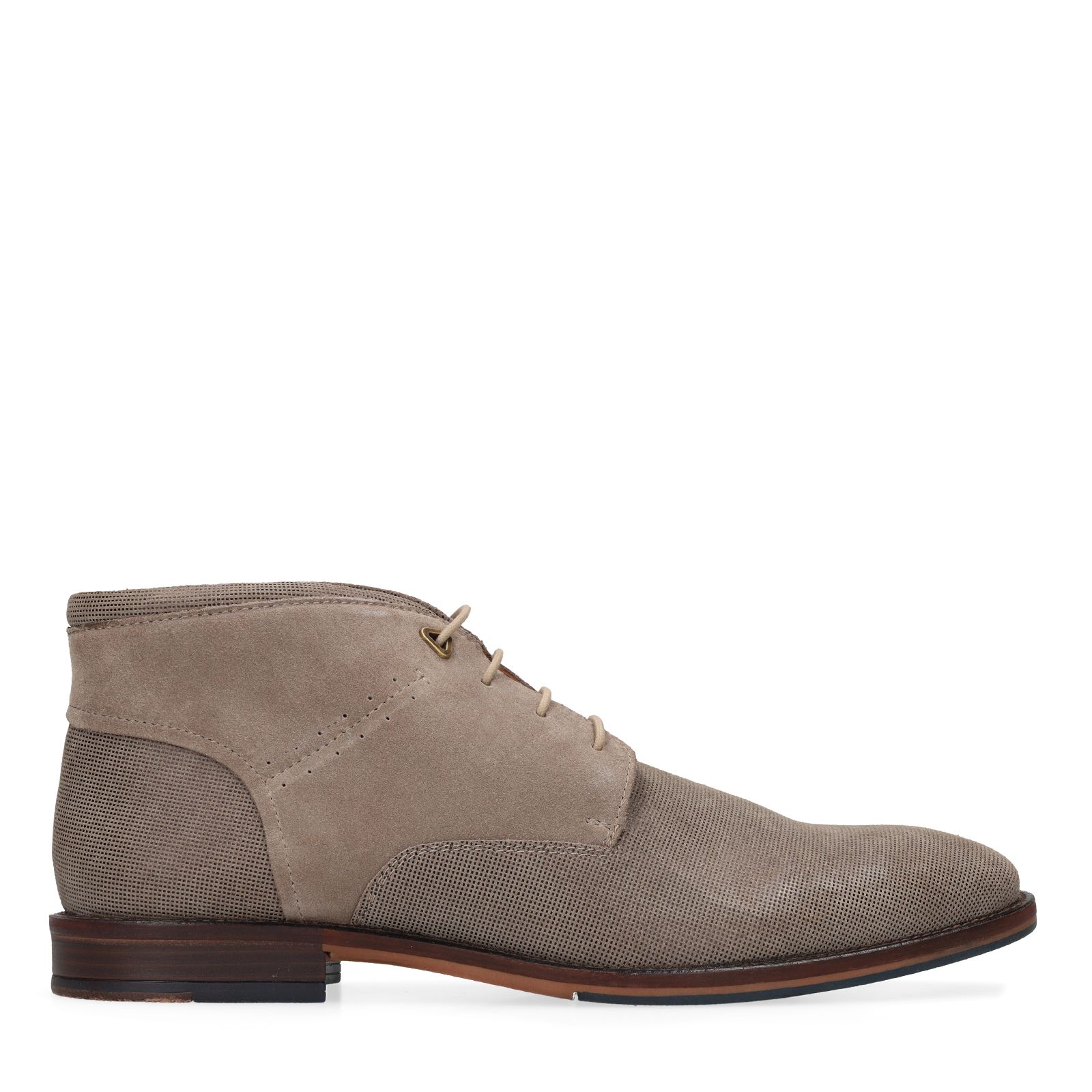 Taupe suède veterschoenen
