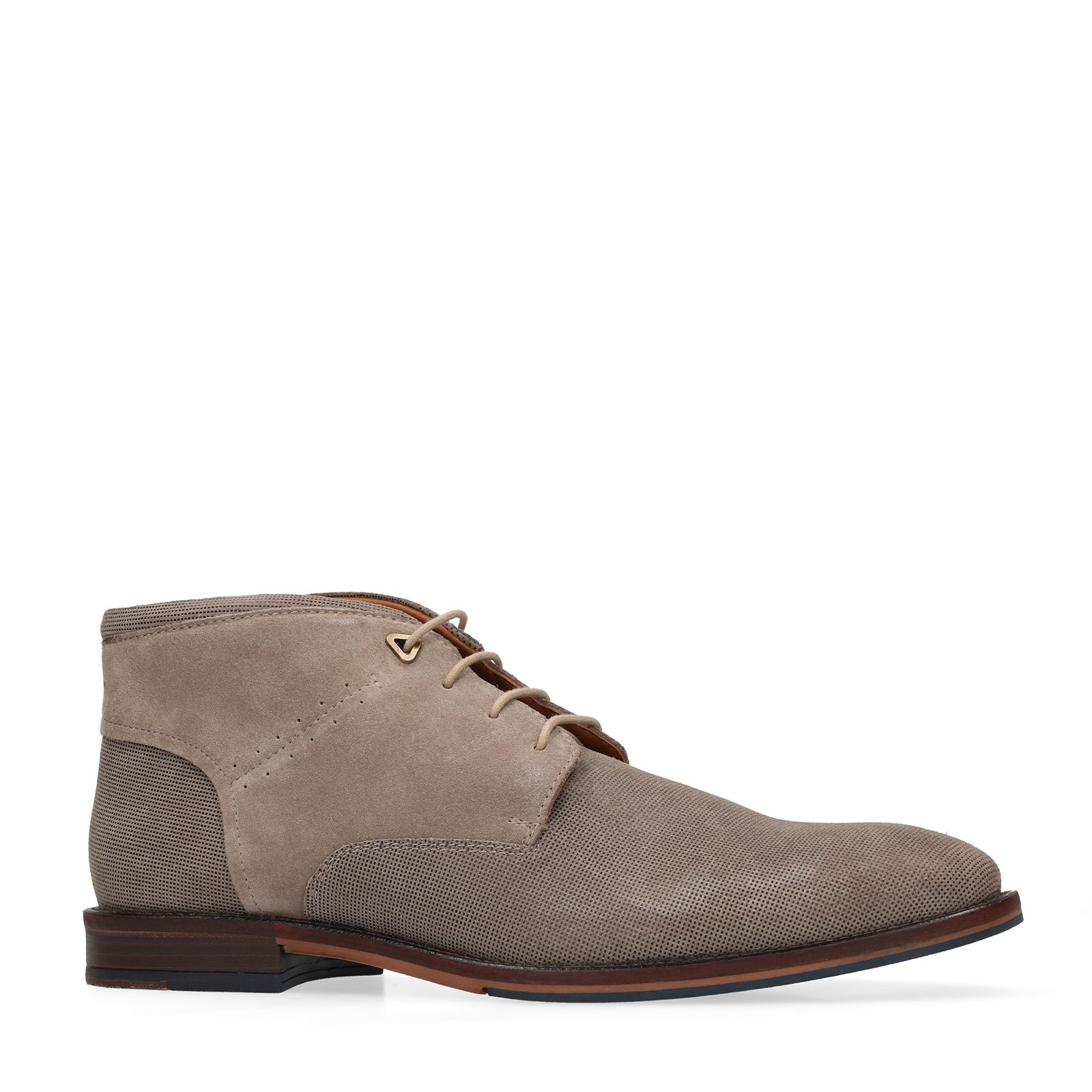 Taupe suède veterschoenen
