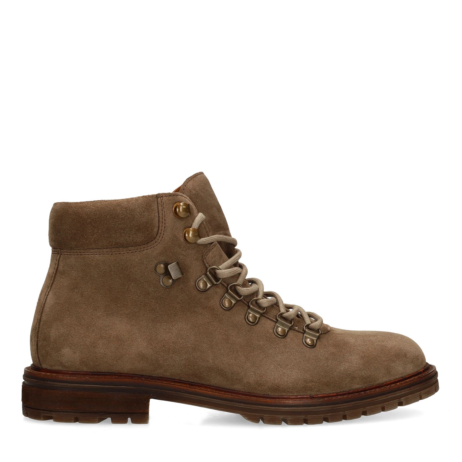 Taupe suède veterboots