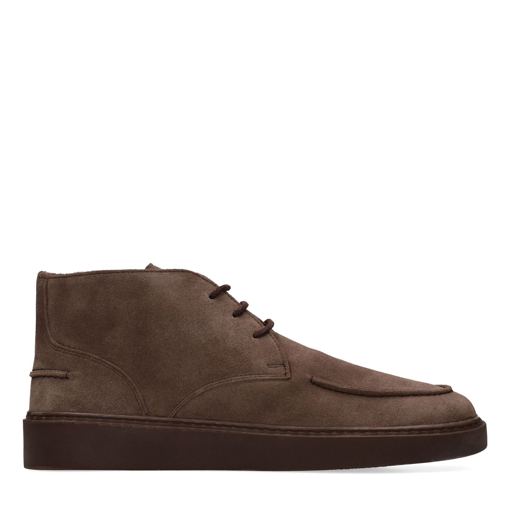 Taupefarbene Desert Boots aus Veloursleder