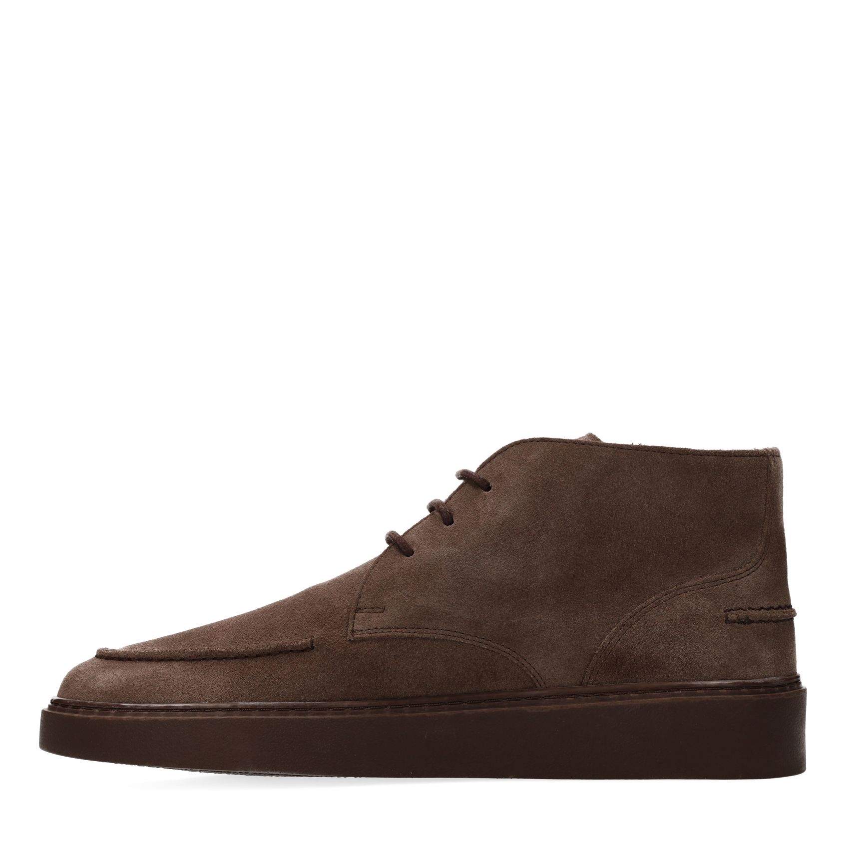 Taupefarbene Desert Boots aus Veloursleder
