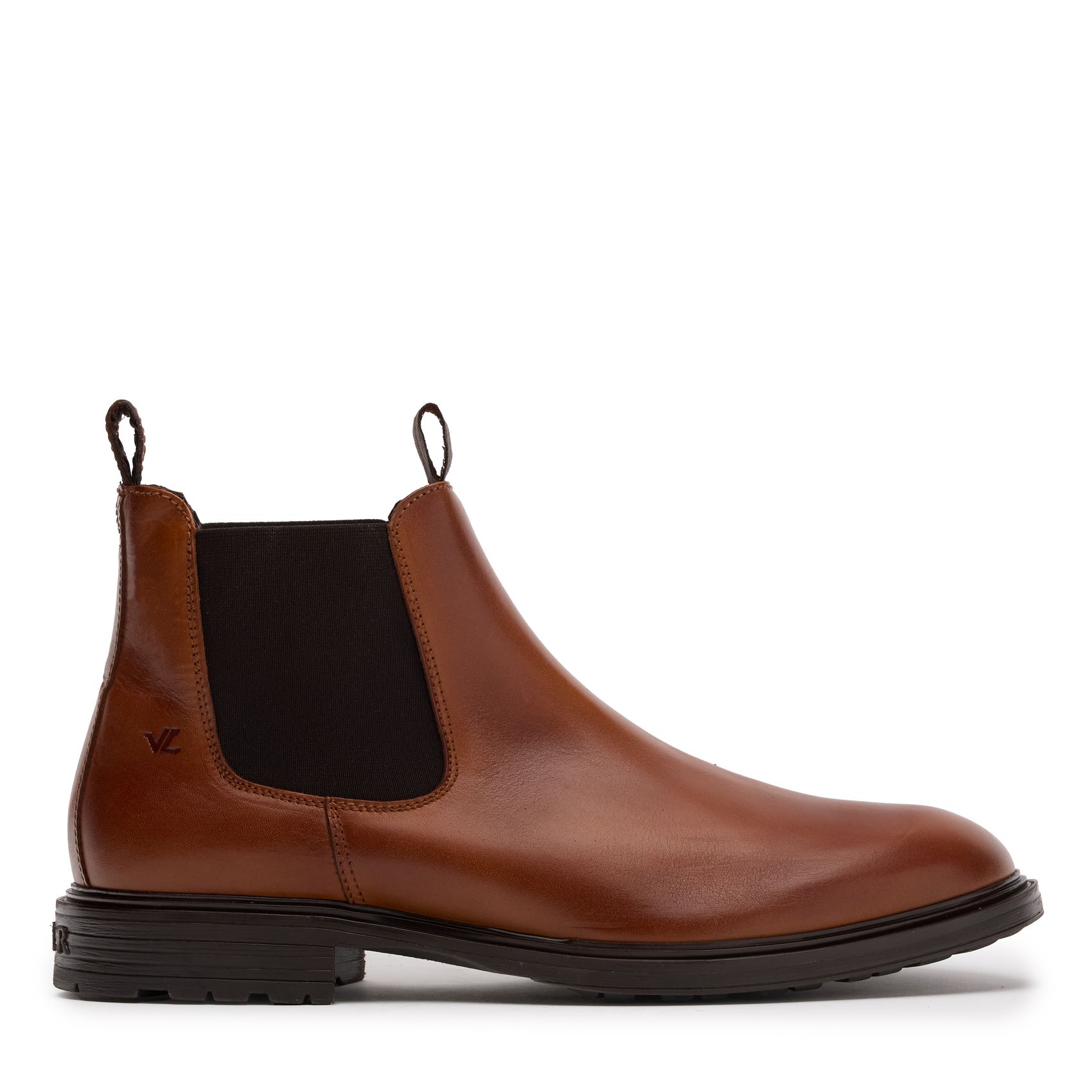 Cognac leren chelsea boots