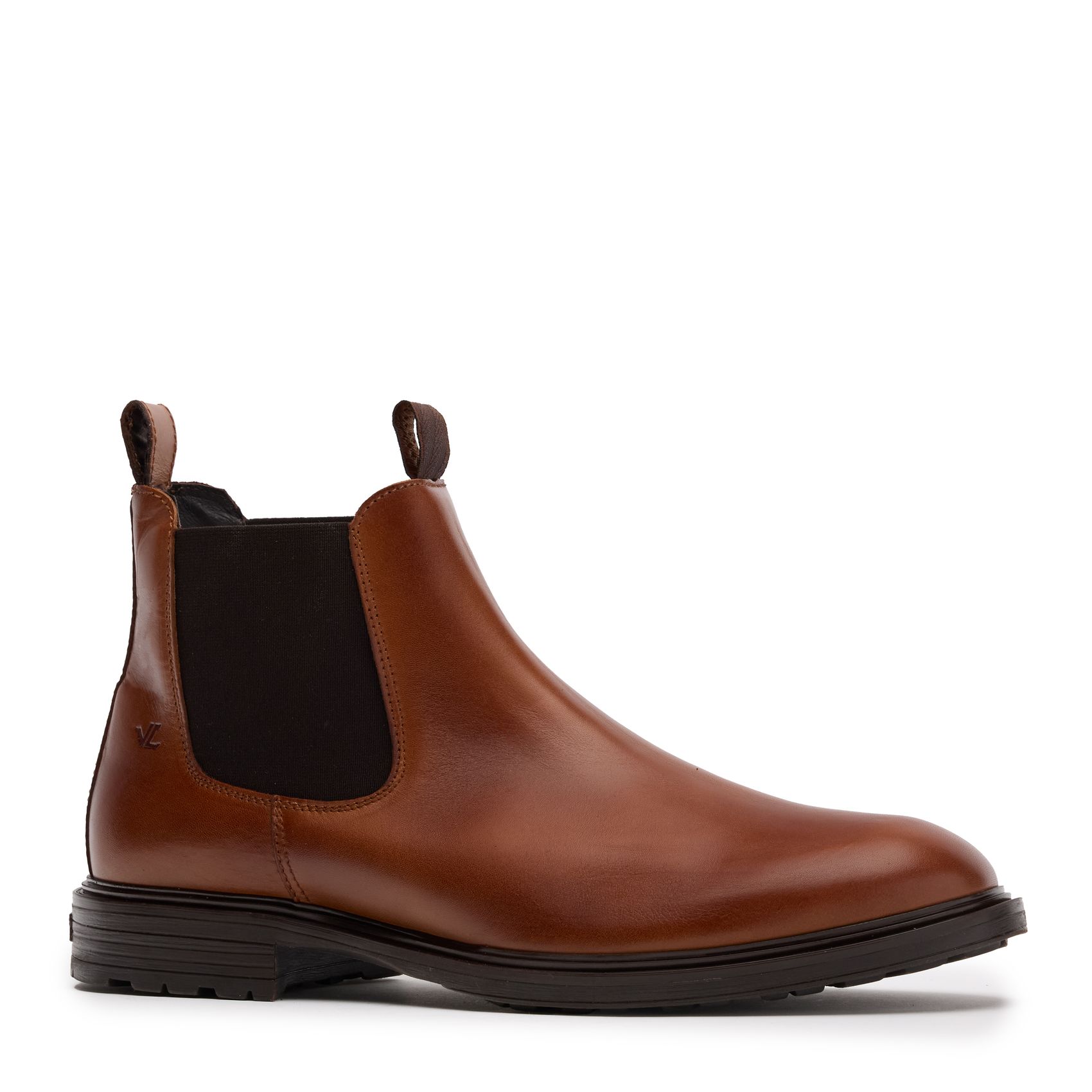 Cognac leren chelsea boots