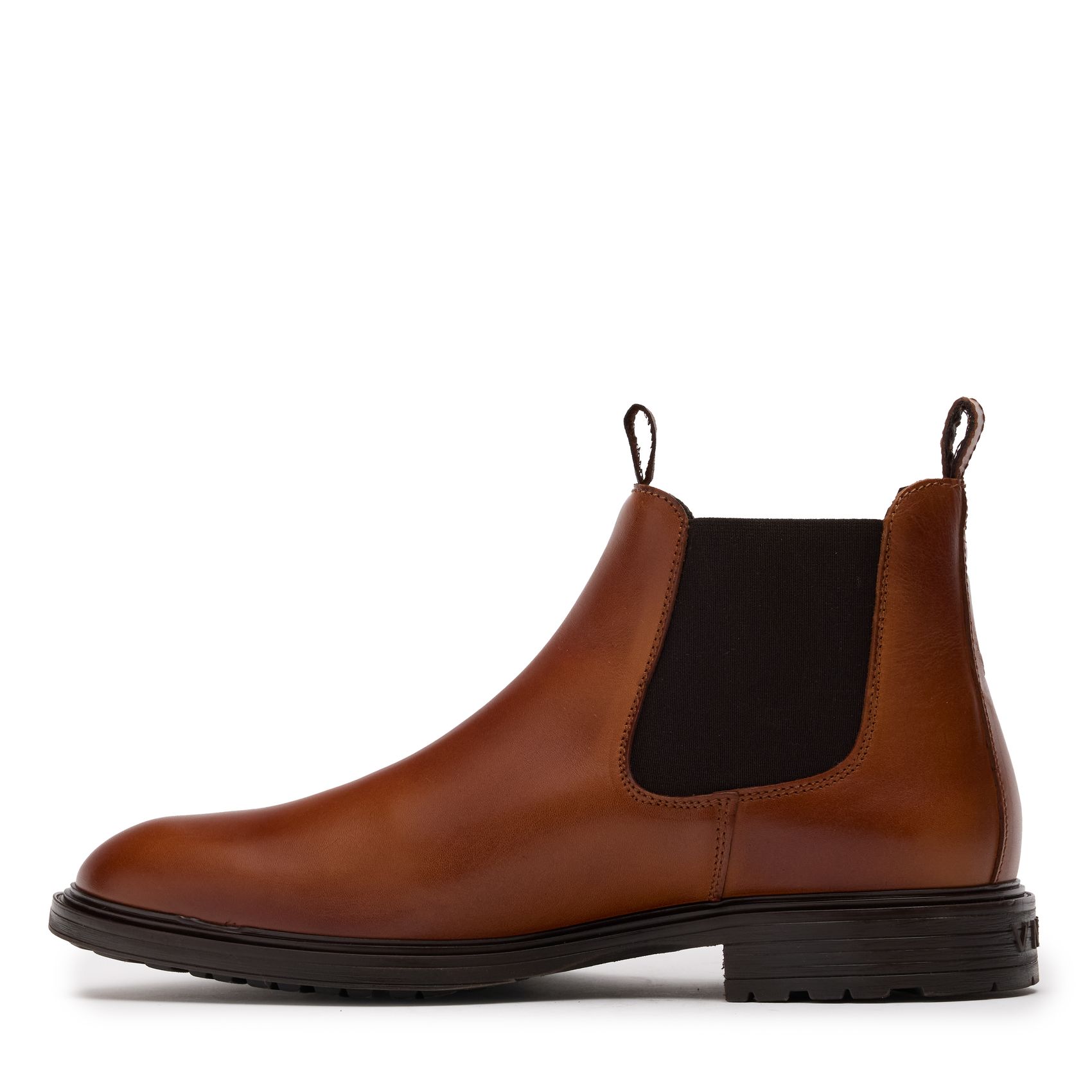 Cognac leren chelsea boots