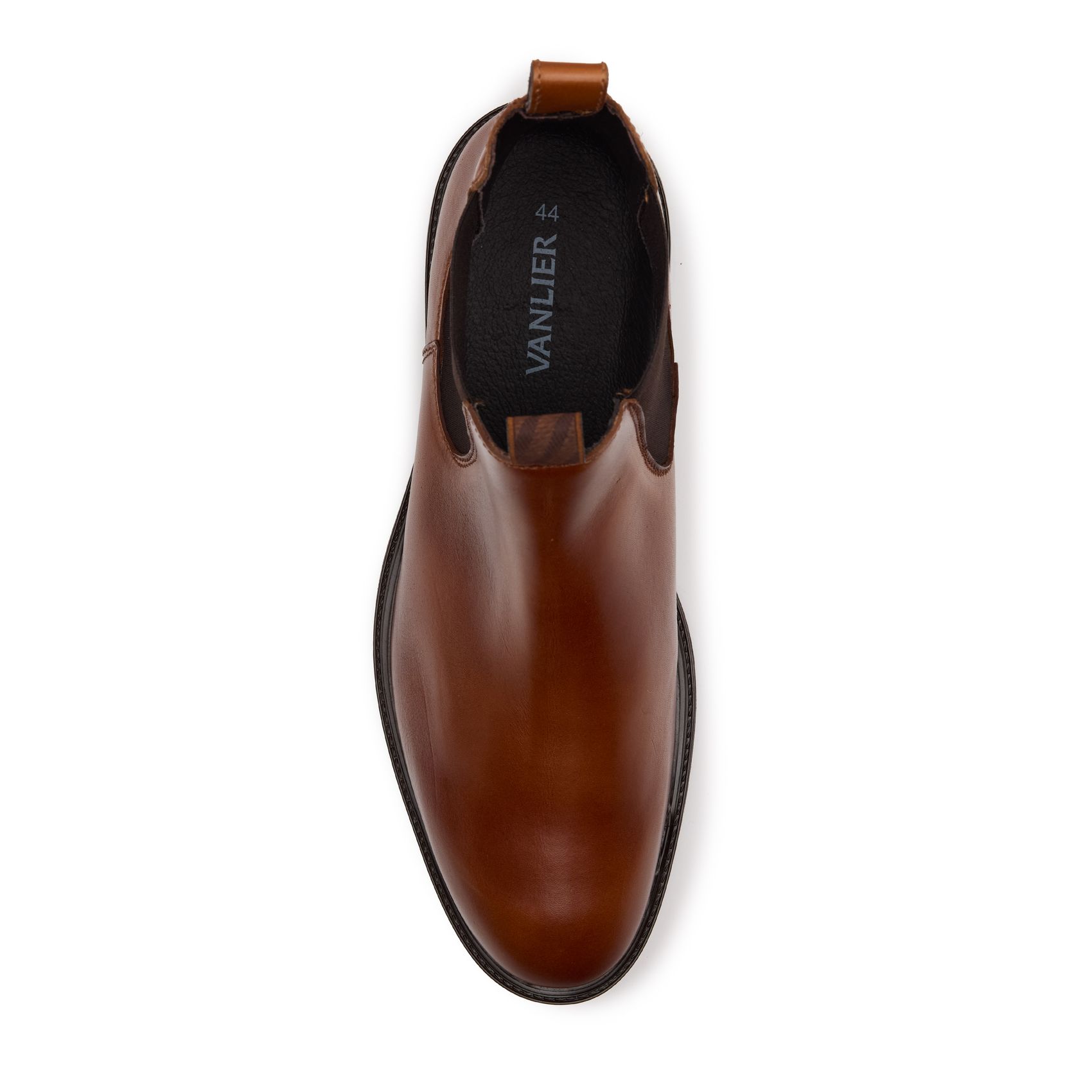 Cognac leren chelsea boots