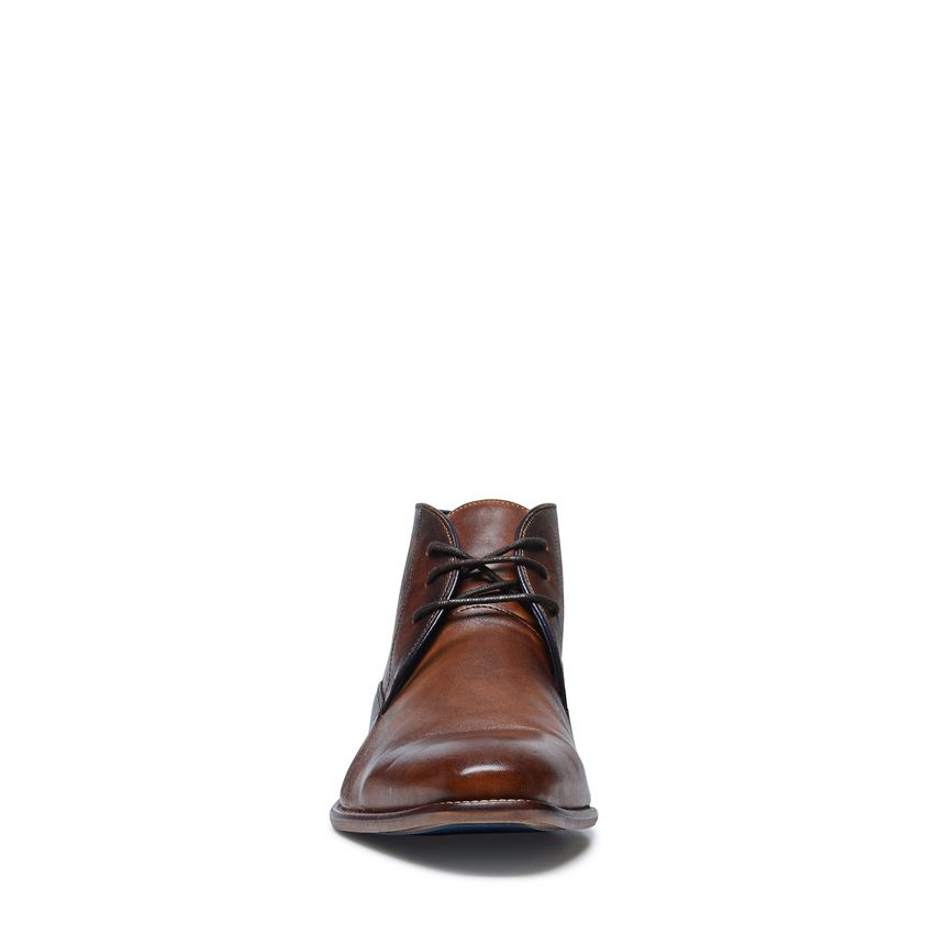 Cognac hoge veterboots