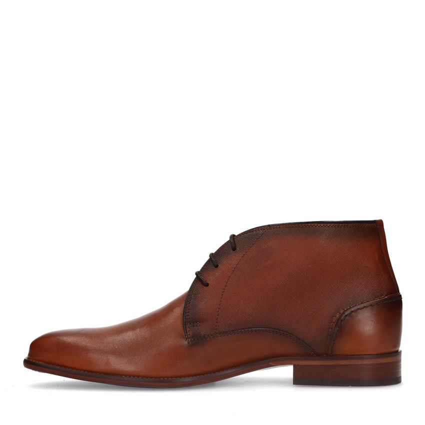 Cognac hoge veterboots