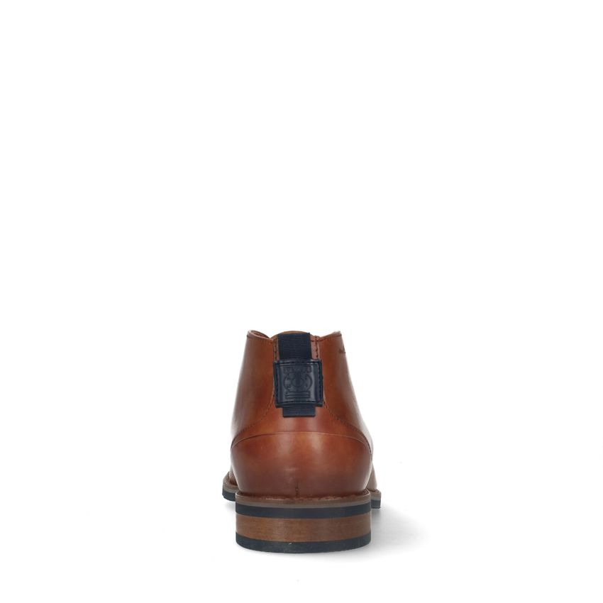 Cognac leren veterboots