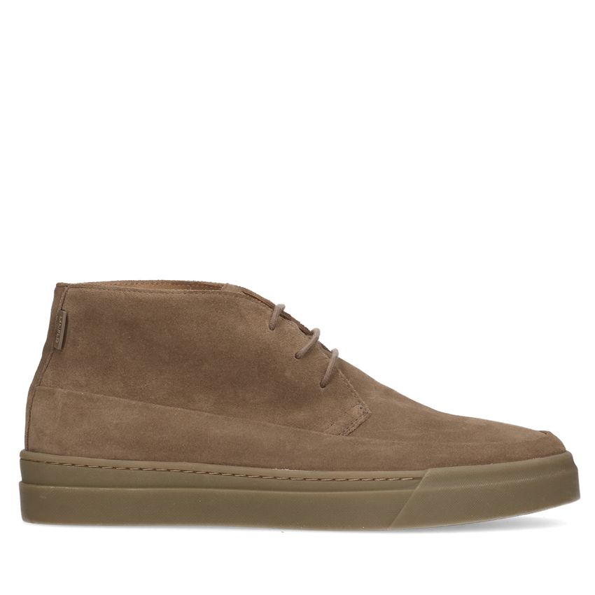 Taupe suède veterschoenen