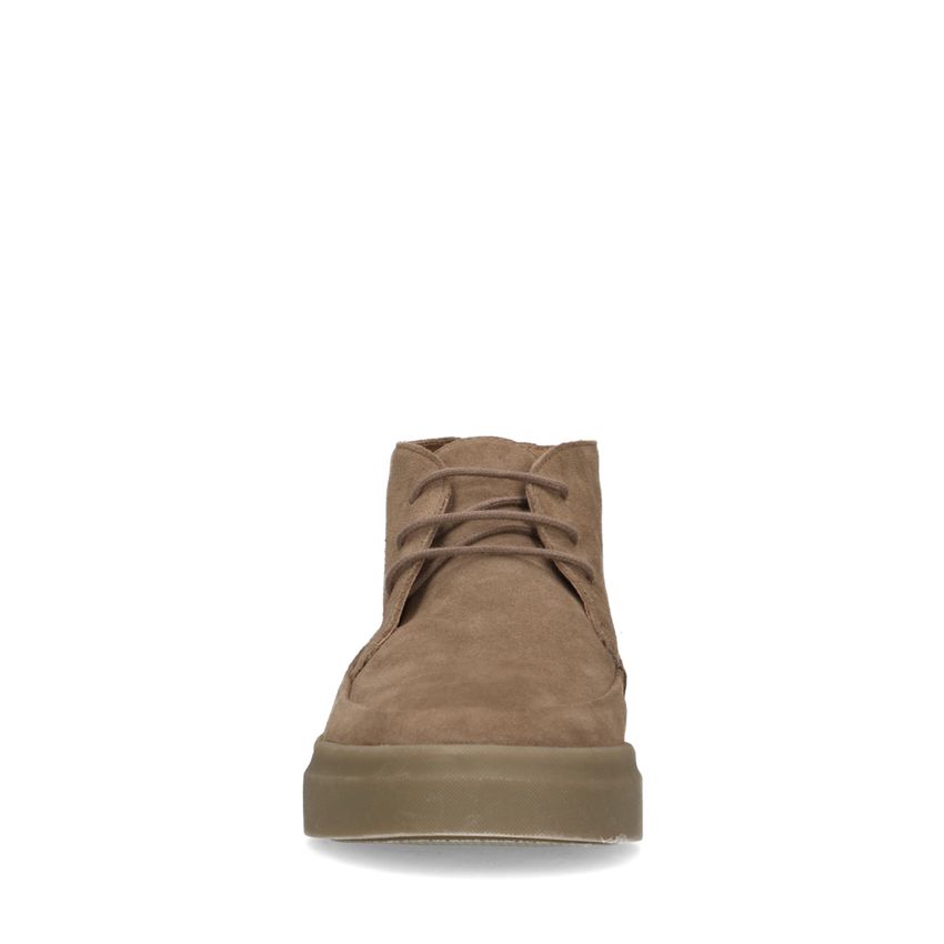 Taupe suède veterschoenen
