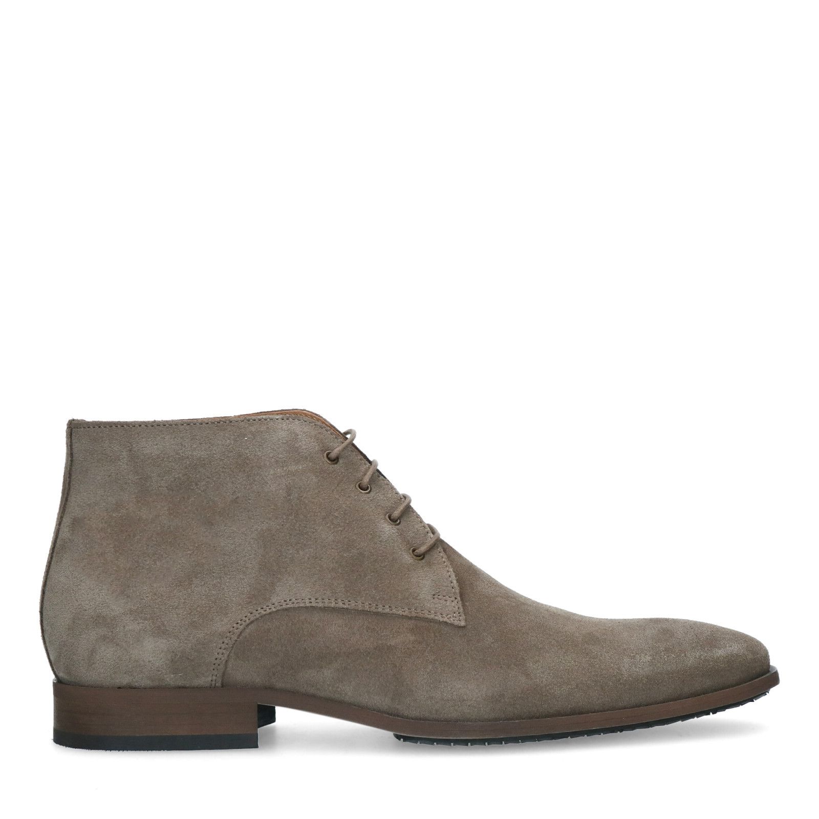 Taupe suède veterschoenen