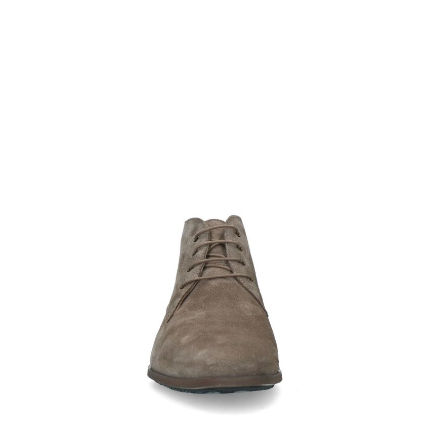 Taupe suède veterschoenen