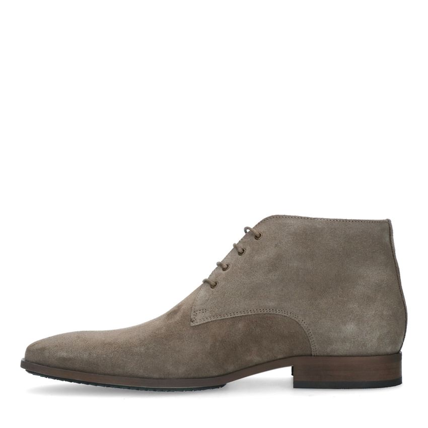 Taupe suède veterschoenen