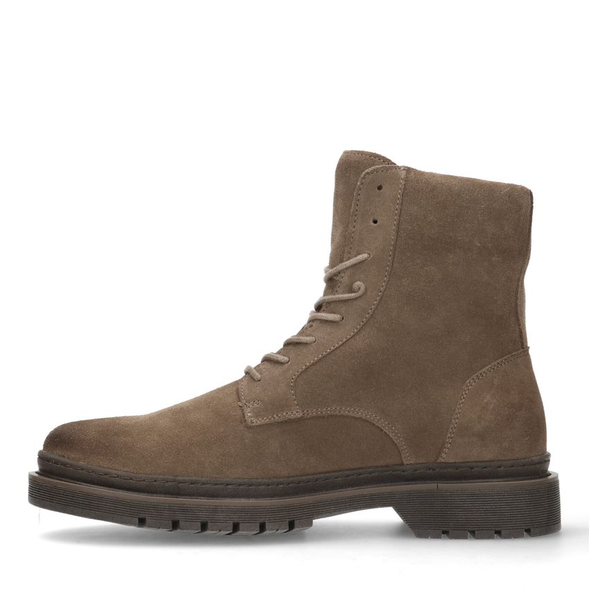Taupe suède veterboots