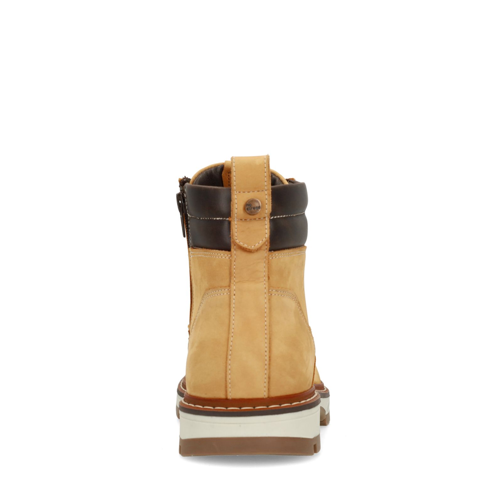 Cognacfarbene Schnürboots aus Nubukleder