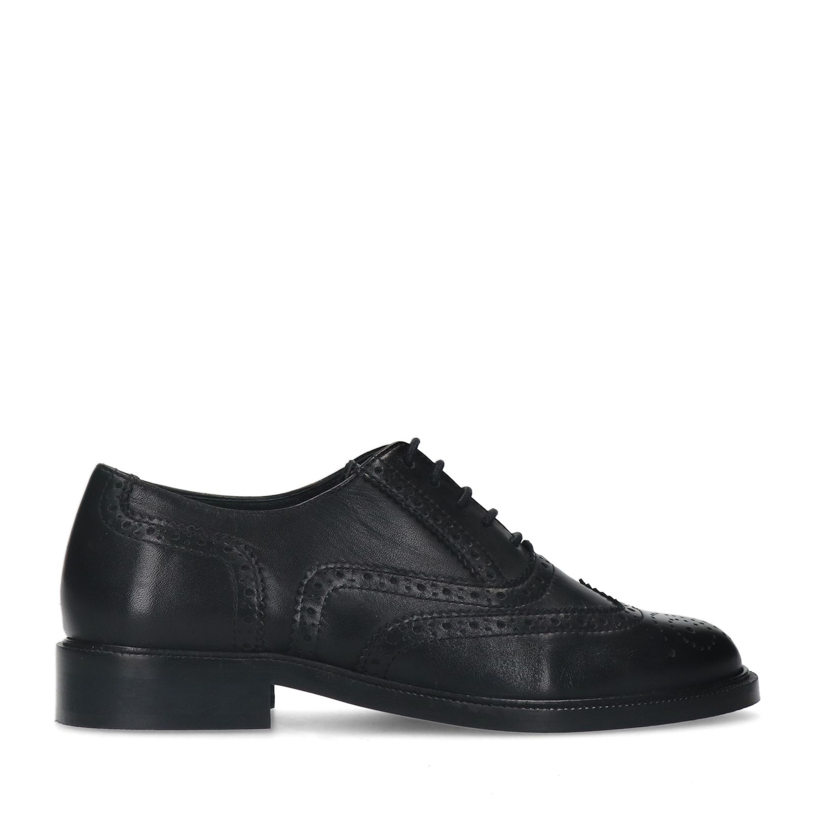 Zwarte leren veterschoenen