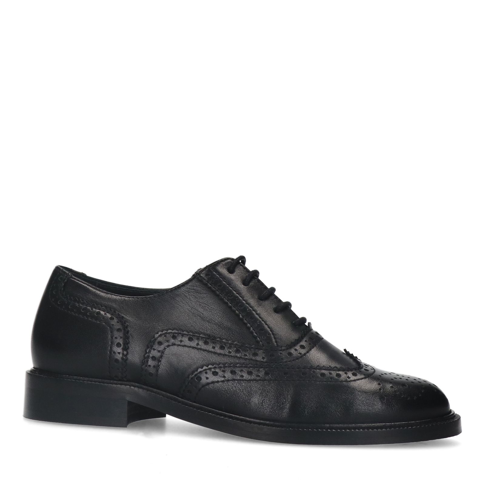 Zwarte leren veterschoenen