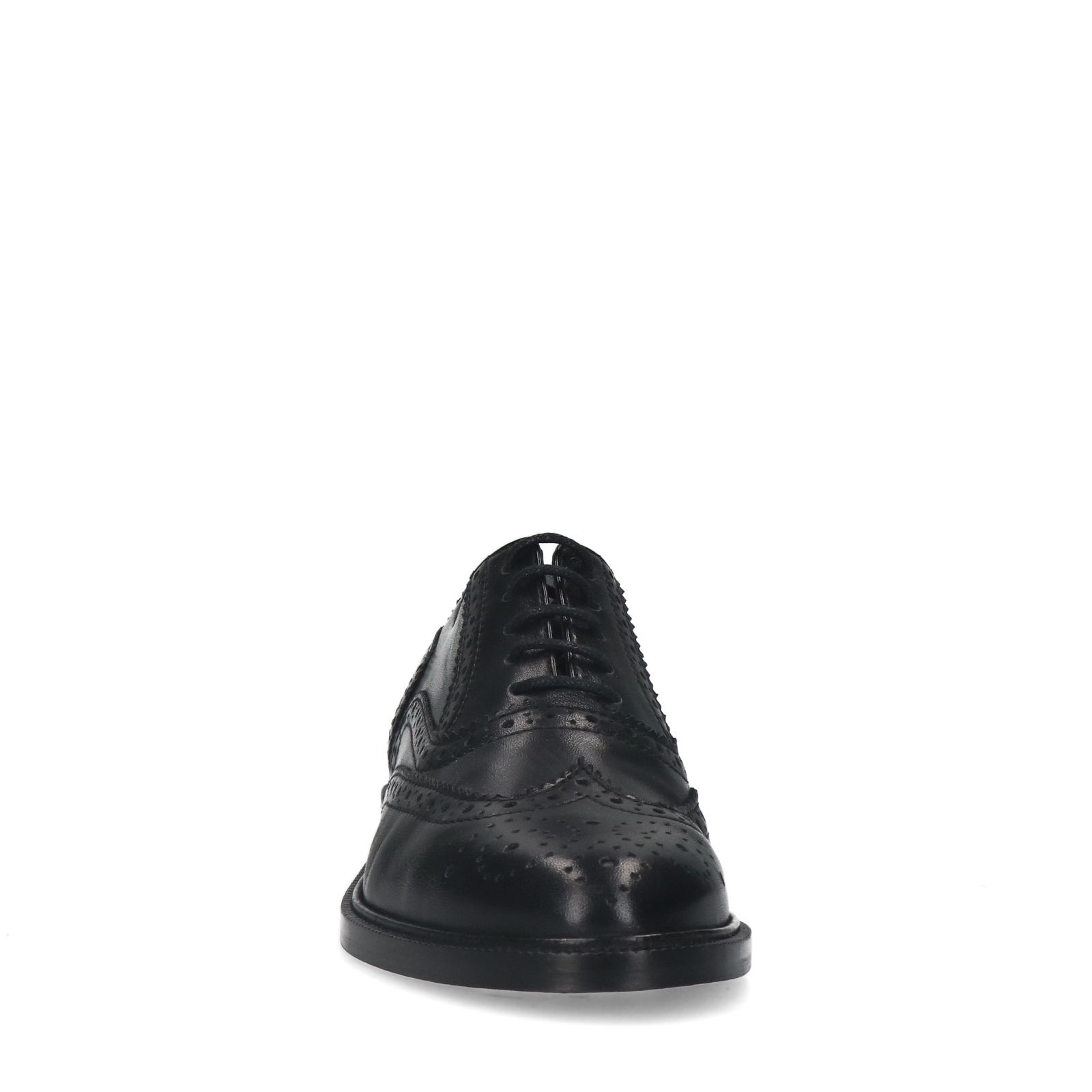 Zwarte leren veterschoenen