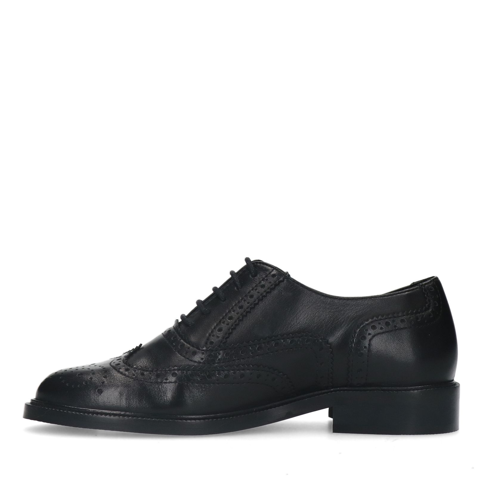 Zwarte leren veterschoenen