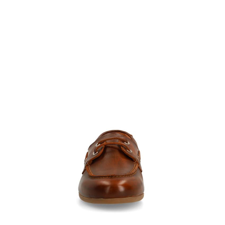 Cognac leren bootschoenen