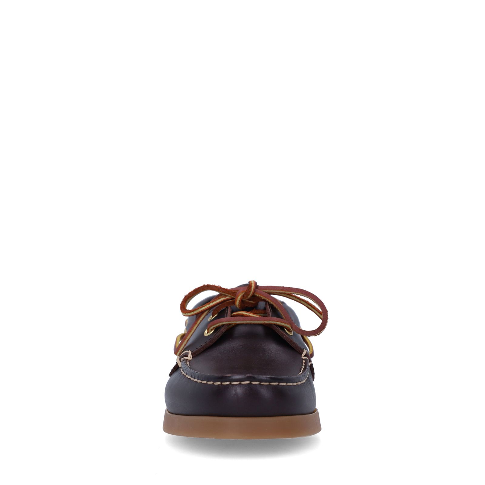 Bruine leren bootschoentjes