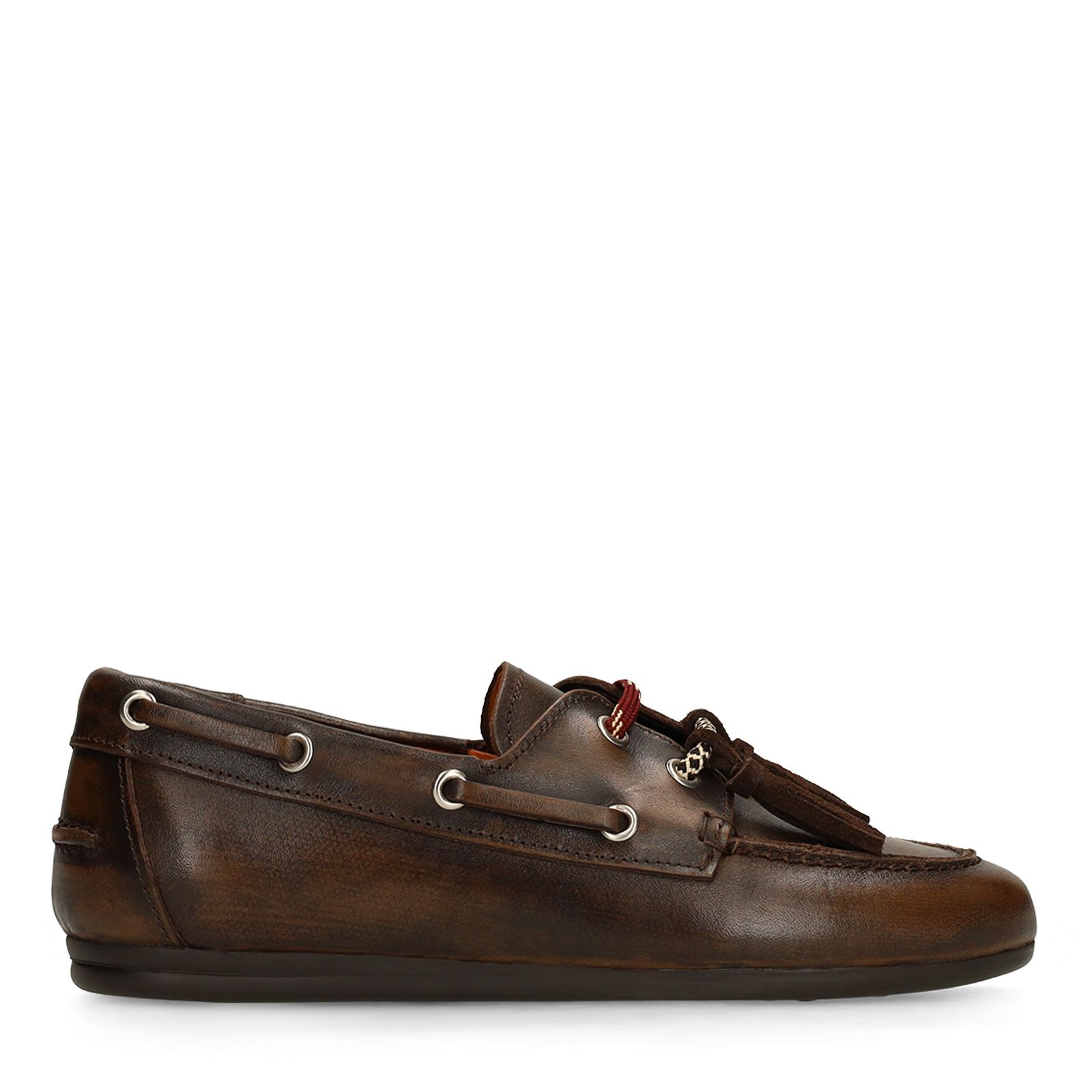 Braune Bootsschuhe aus Leder