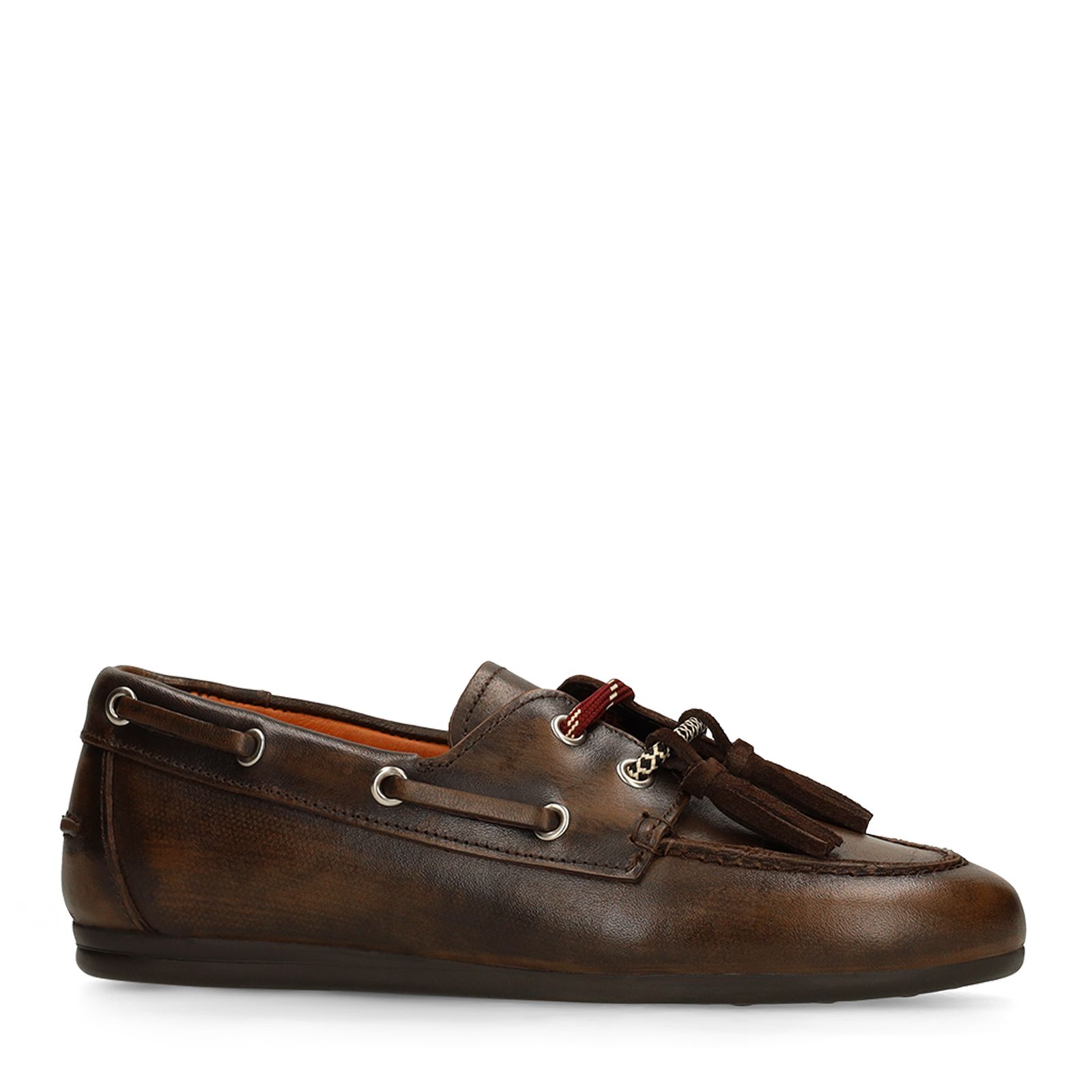 Braune Bootsschuhe aus Leder