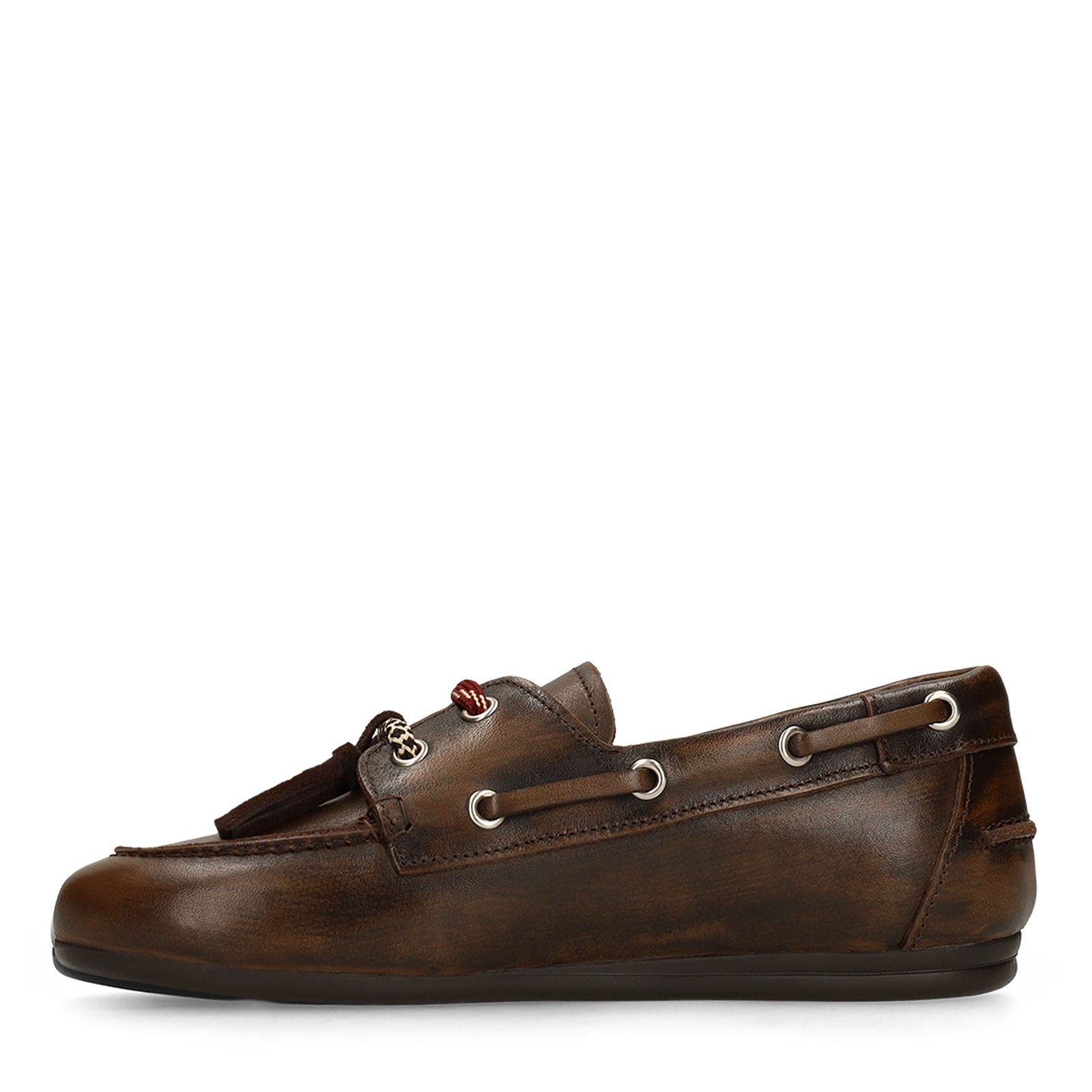 Braune Bootsschuhe aus Leder